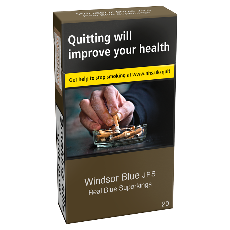 Windsor Blue JPS Real Blue Superkings Cigarettes, 20s