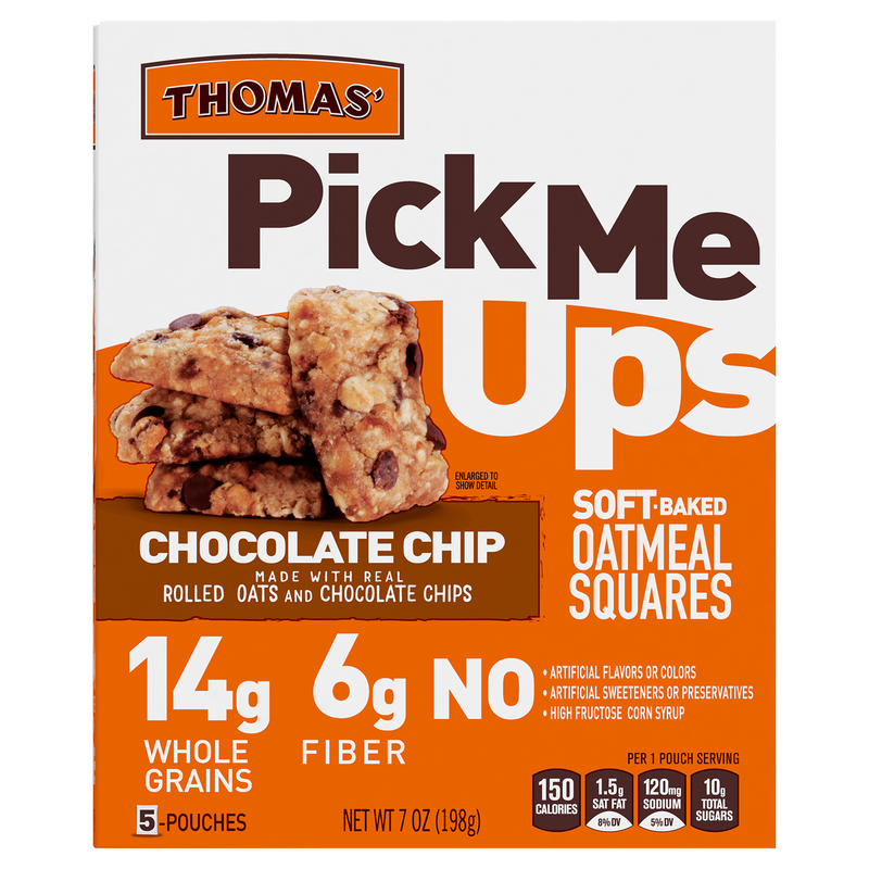 Thomas Pick Me Ups Chocolate Chip Squares 7oz