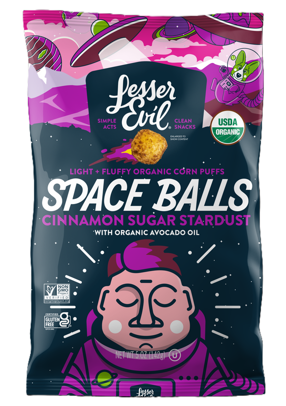LesserEvil Space Balls Cinnamon Sugar Stardust - 5oz