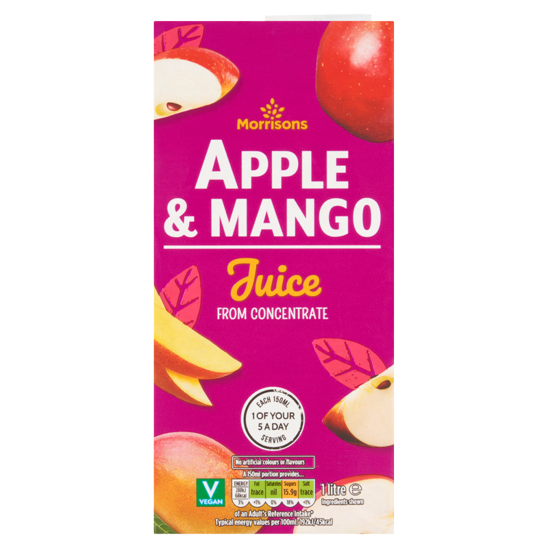 Morrisons Apple & Mango Juice from Concentrate, 1L