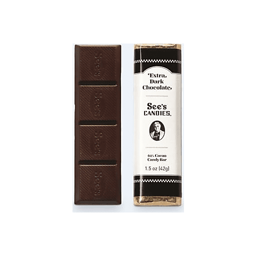 See's Extra Dark Chocolate Candy Bar 1.5oz
