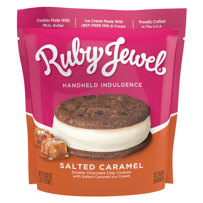 Ruby Jewel Chocolate Cookie & Salted Caramel Ice Cream Sandwich 5.25oz
