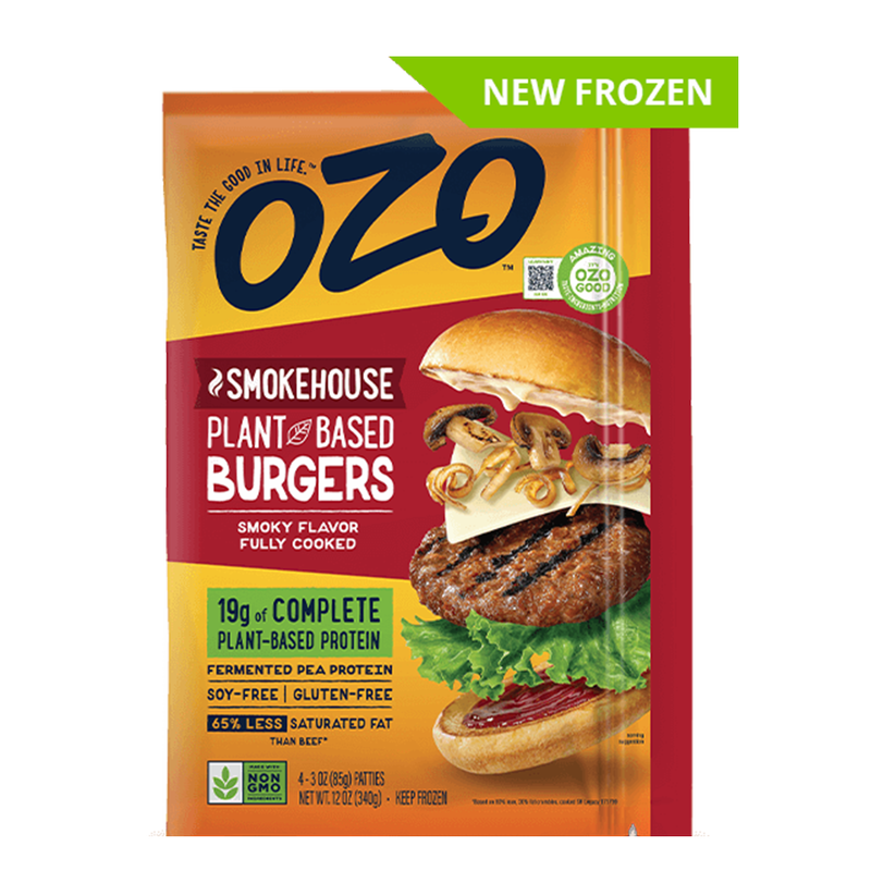 OZO Foods Plant-Based Smokehouse Burgers 4ct