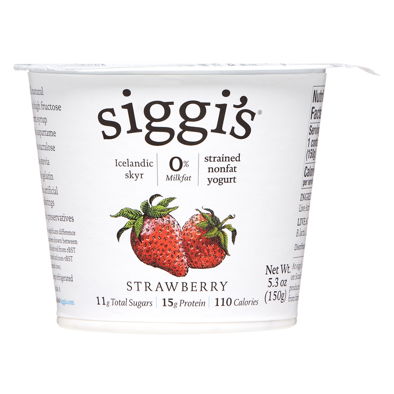 Siggi's Strawberry Non-Fat Yogurt 5.3oz