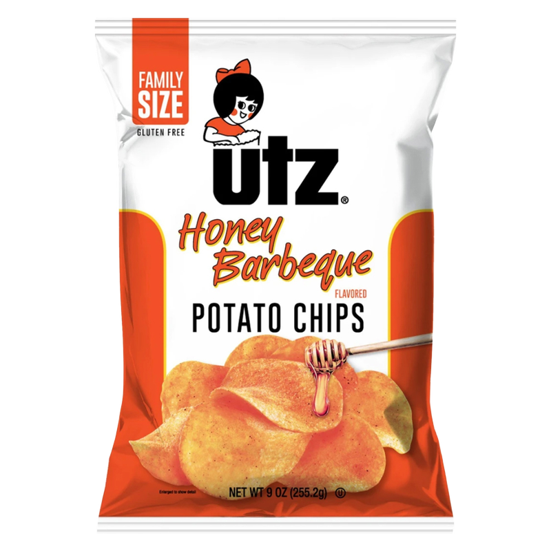 Utz Honey BBQ Potato Chips 9oz