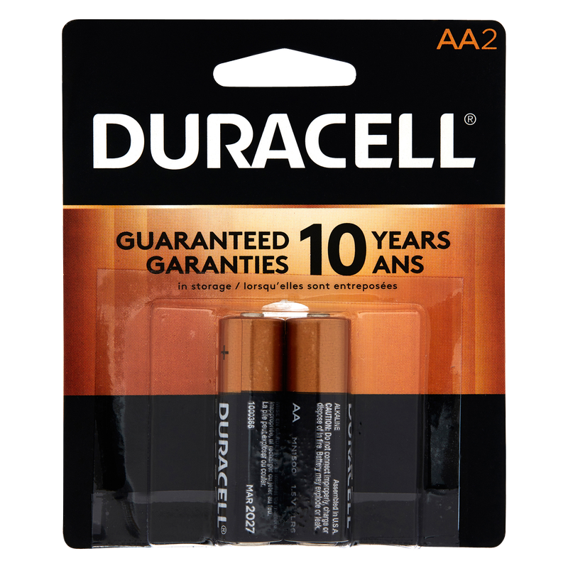 2ct Duracell Coppertop AA Batteries