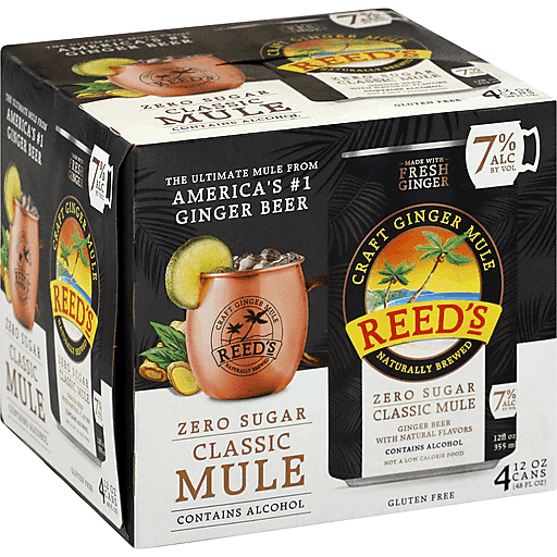 Reed's Classic Mule Zero Sugar 4pk 12oz Can
