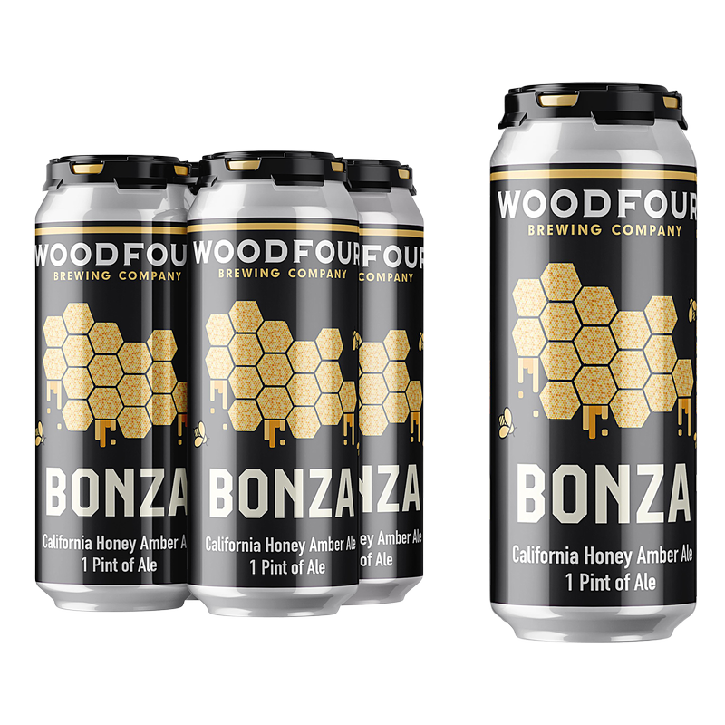 Woodfour Brewing Co. Seasonal - Bonza Honey Amber Ale 4pk 16oz