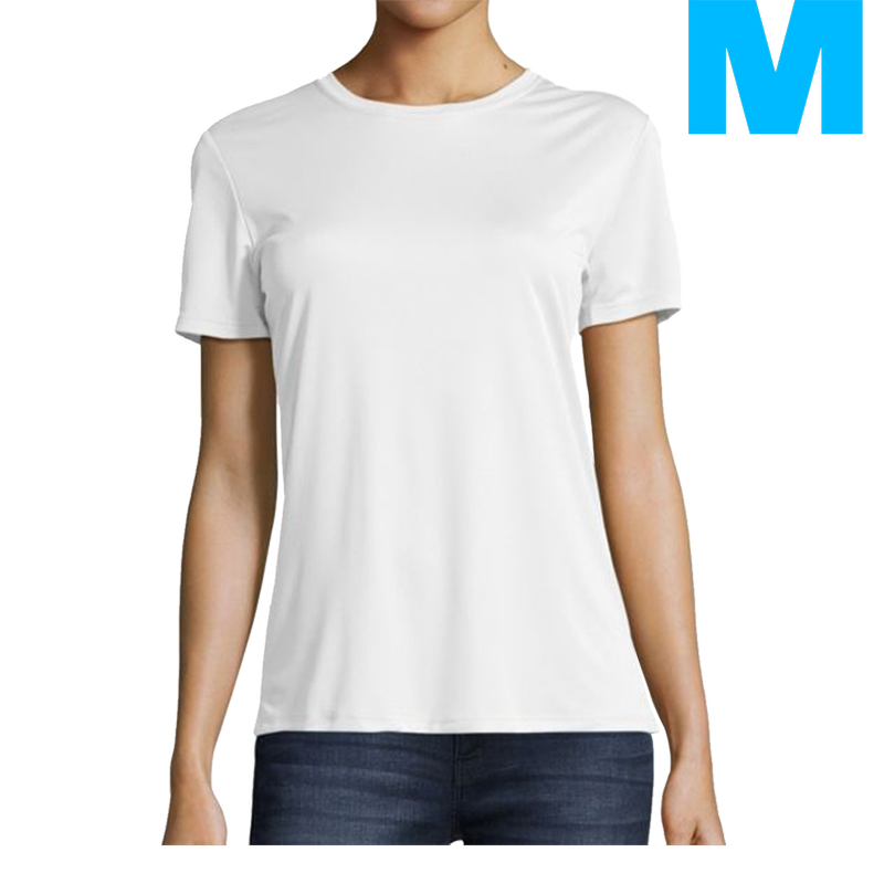 Hanes Women's Cool Dri T-Shirt White (Size M)