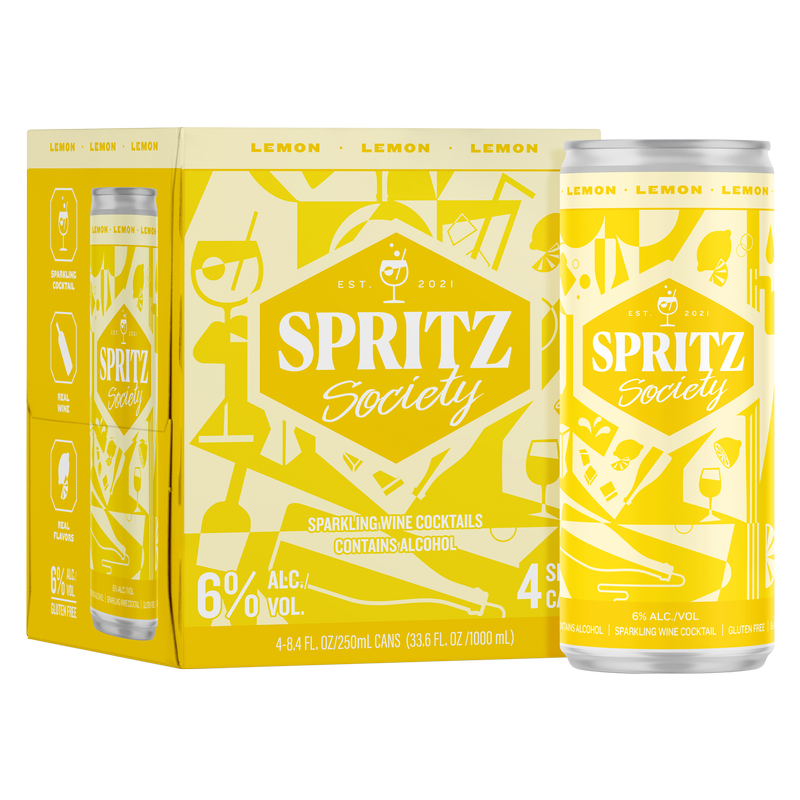 Spritz Society Lemon 4pk 250ml Can 6.0% ABV