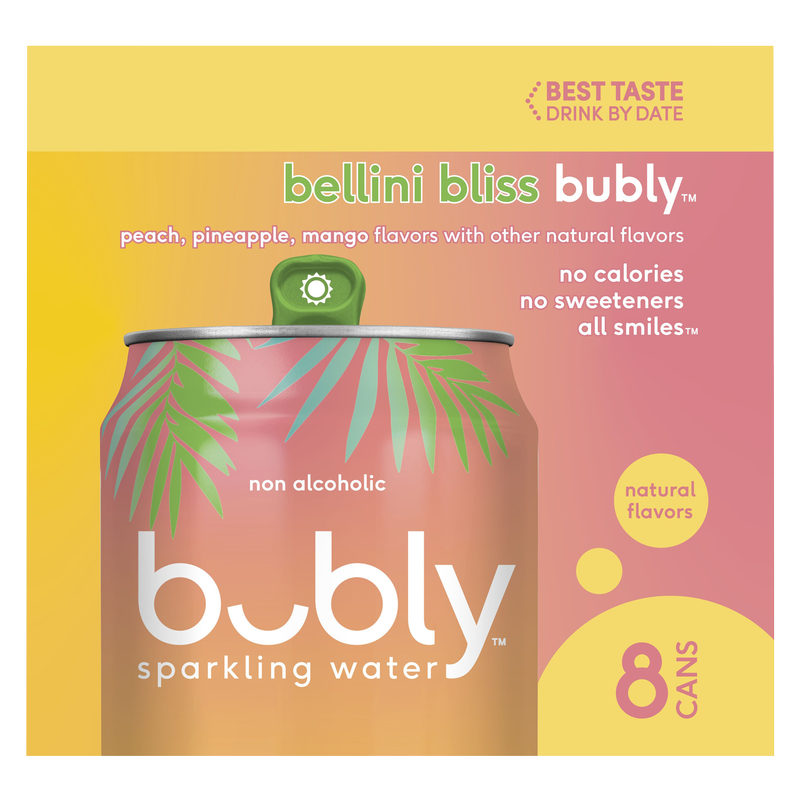 Bubly Bellini Bliss 12oz 8pk