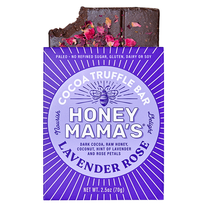 Honey Mama's Lavender Rose Cocoa Truffle Bar 2.5oz