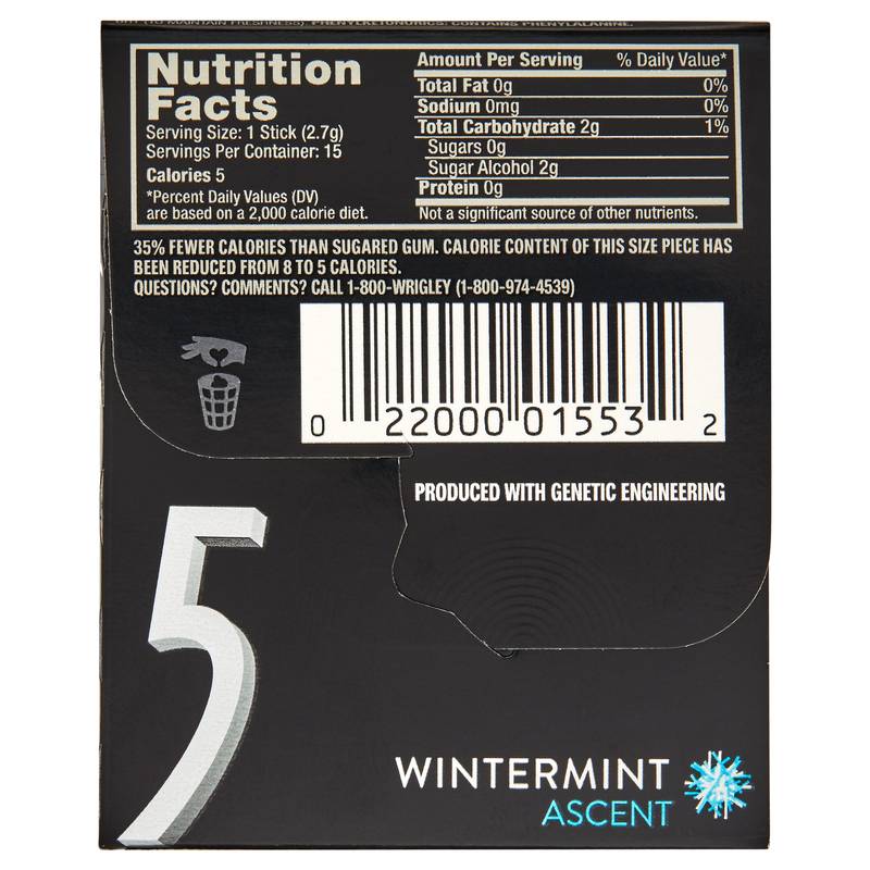 5 Gum Wintermint Ascent 15ct
