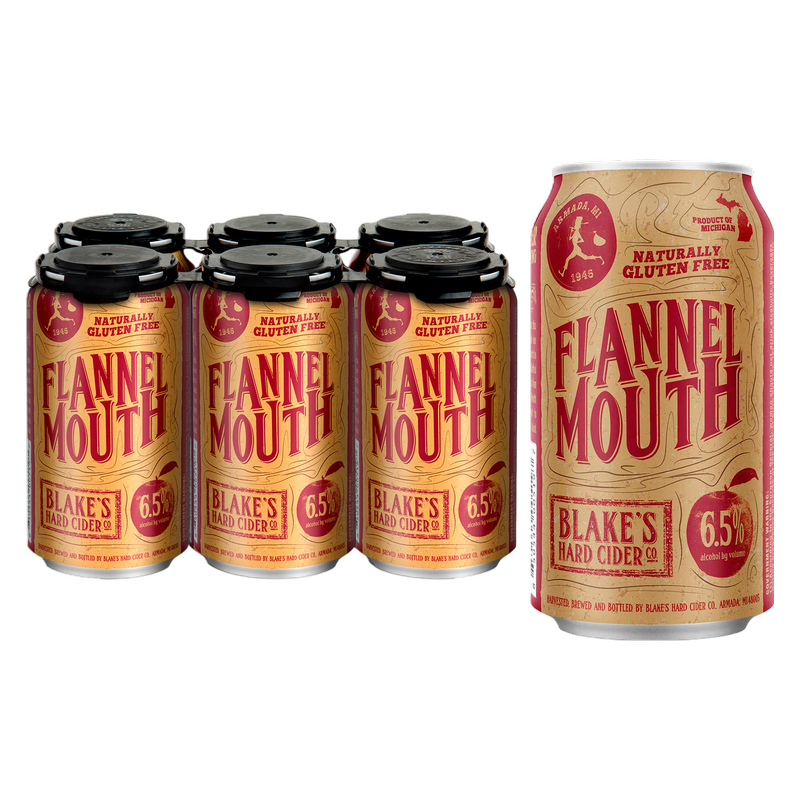 Blake's Hard Cider Flannel Mouth 6pk 12oz Can 6.5% ABV