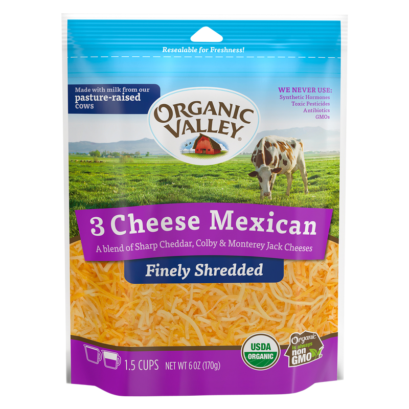 Organic Valley Mexican Blend Finely Shredded Cheese - 6oz