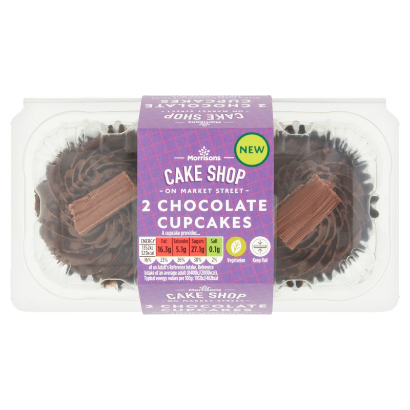 Morrisons Chocolate Cupcakes, 2pcs