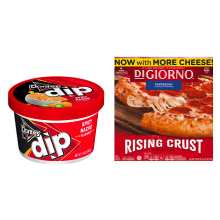 Doritos Spicy Nacho Dip 10oz & DiGiorno Frozen Rising Crust Pepperoni Pizza 12in 27.5oz