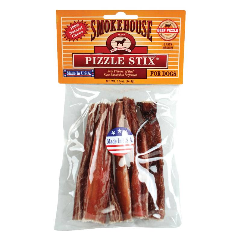 Smokehouse Pizzle Stix Dog Treats 6pk 4in
