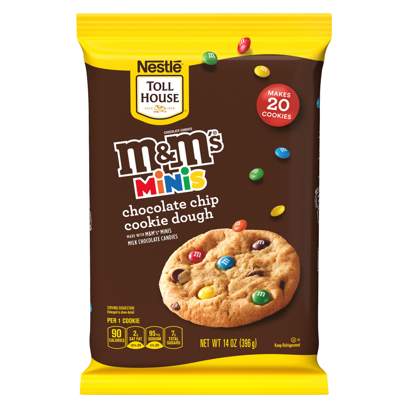 Nestle Toll House M&M's Minis Chocolate Chip Cookie Dough, 20ct/14oz