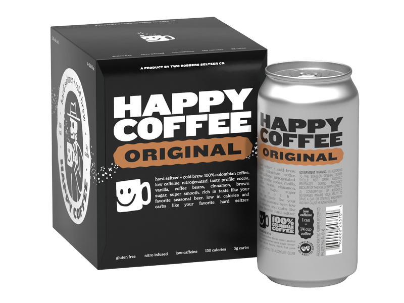 Two Robbers Happy Coffee Original 4pk 13.65oz Can 5.2% ABV