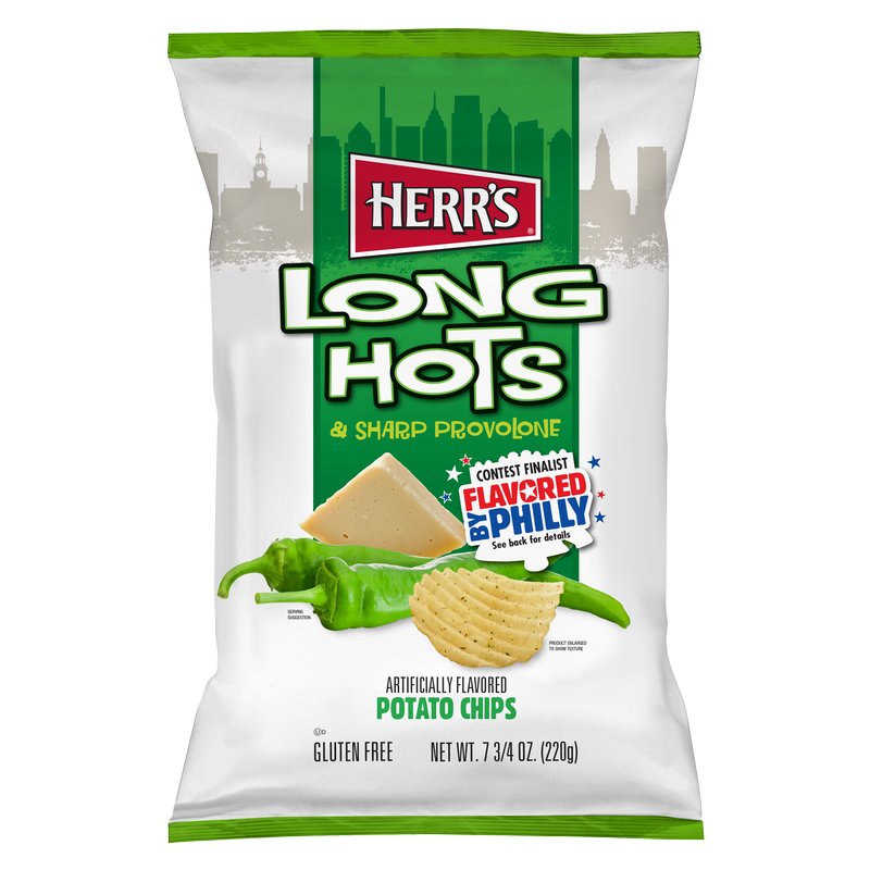 Herr's Flavored by Philly Long Hots & Sharp Provolone Potato Chips 7.75oz
