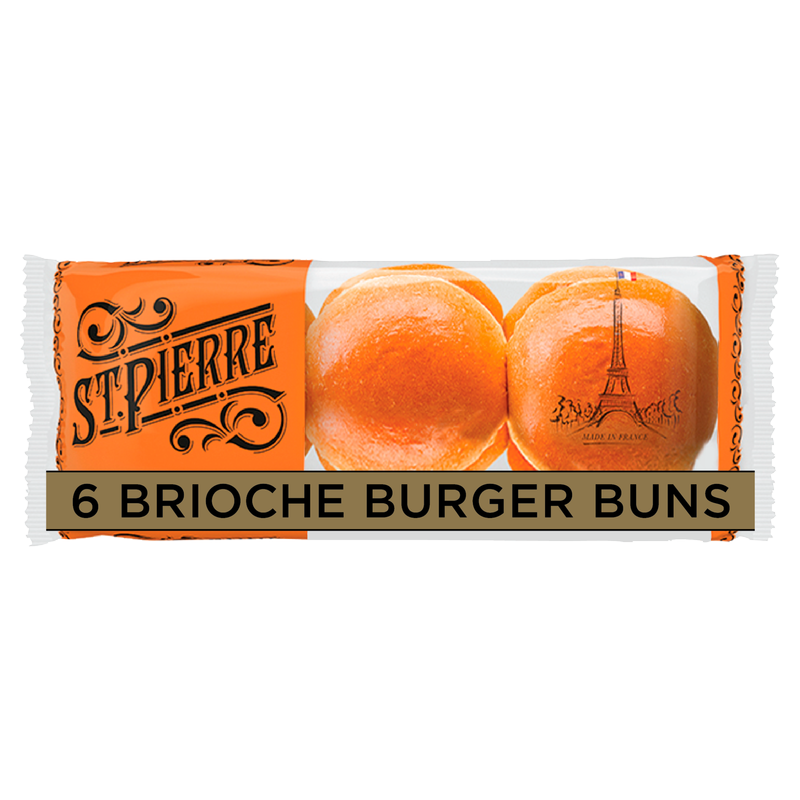 St Pierre 6 Brioche Burger Buns, 300g