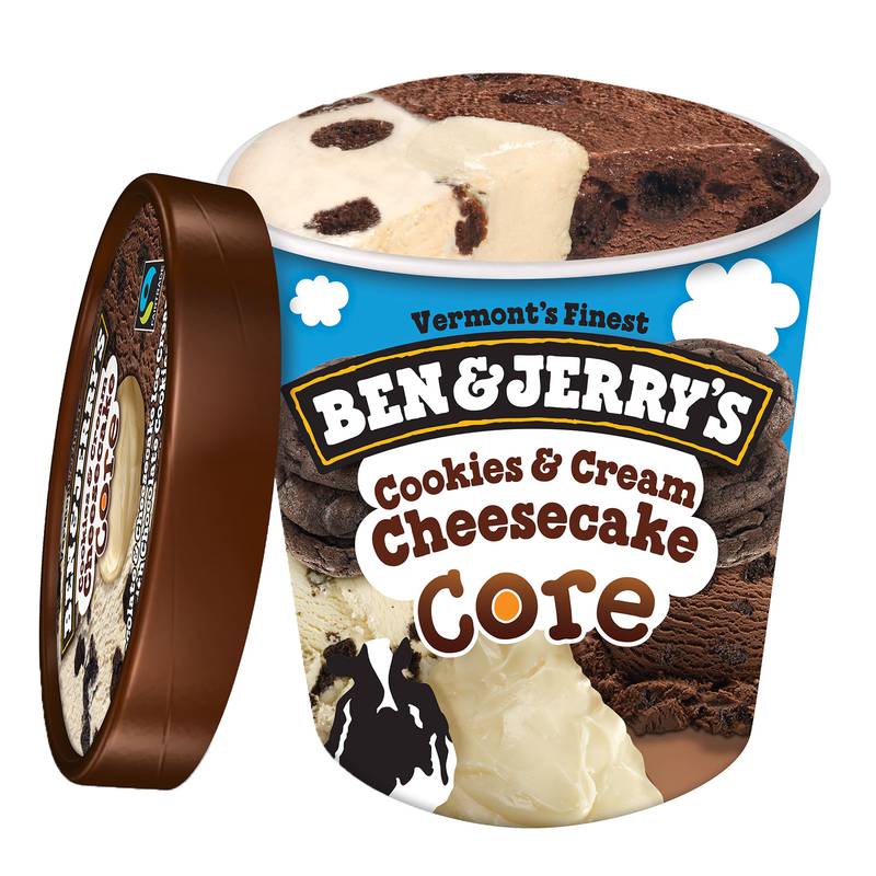 Ben & Jerry's Cookies & Cream Cheesecake Core Ice Cream 16oz