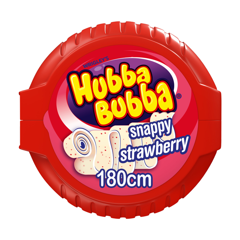 Hubba Bubba Snappy Strawberry Mega Long Tape, 56g