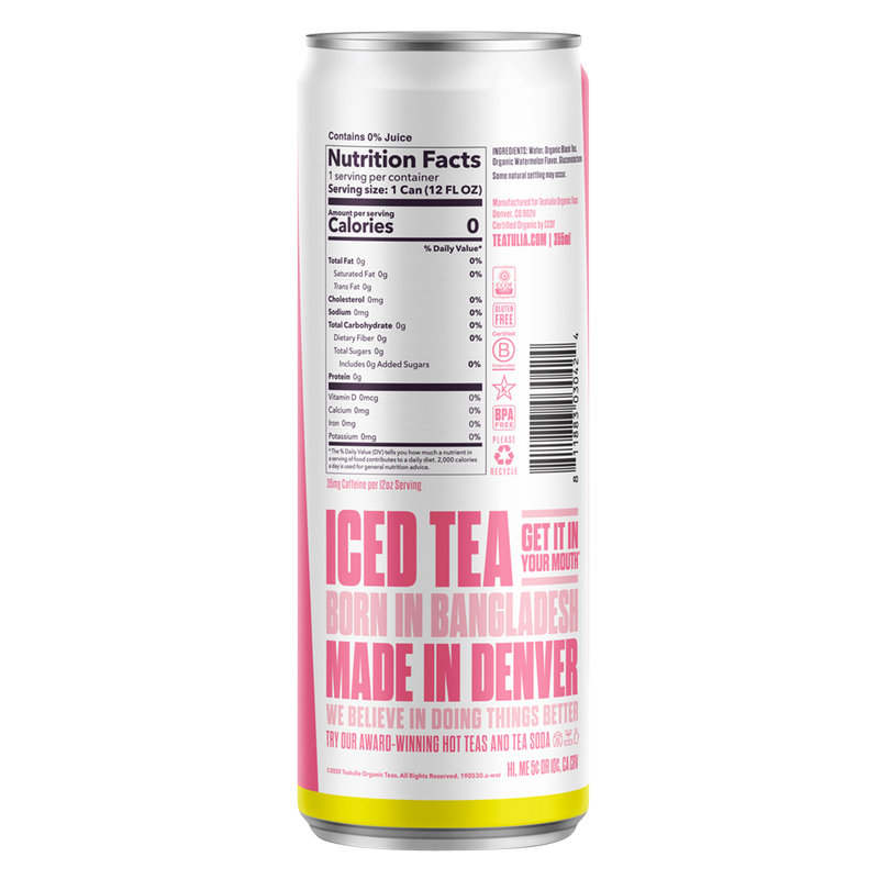 Teatulia Hibiscus Fusion Still Iced Tea 12oz Can Drinks fast delivery