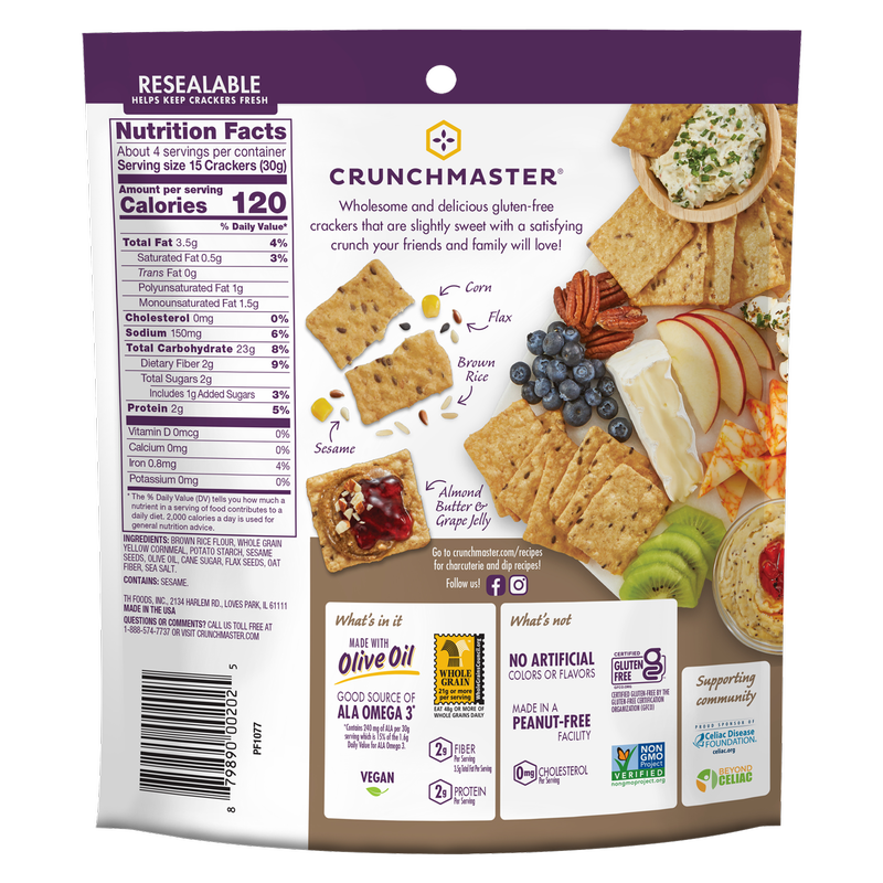 Crunchmaster® Sea Salt MultiGrain Crackers 4oz Snacks fast delivery