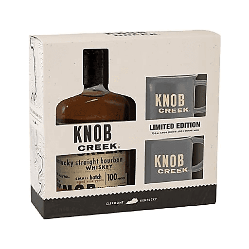 Knob Creek Bourbon Gift Set 750ml (100 Proof)