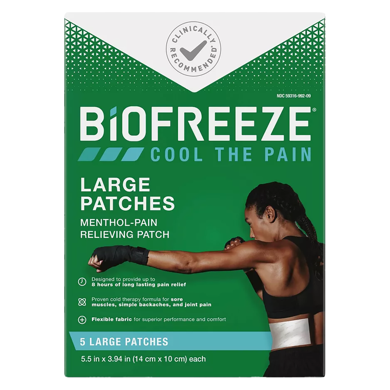 Biofreeze Pain Relief Patch Large 5pk