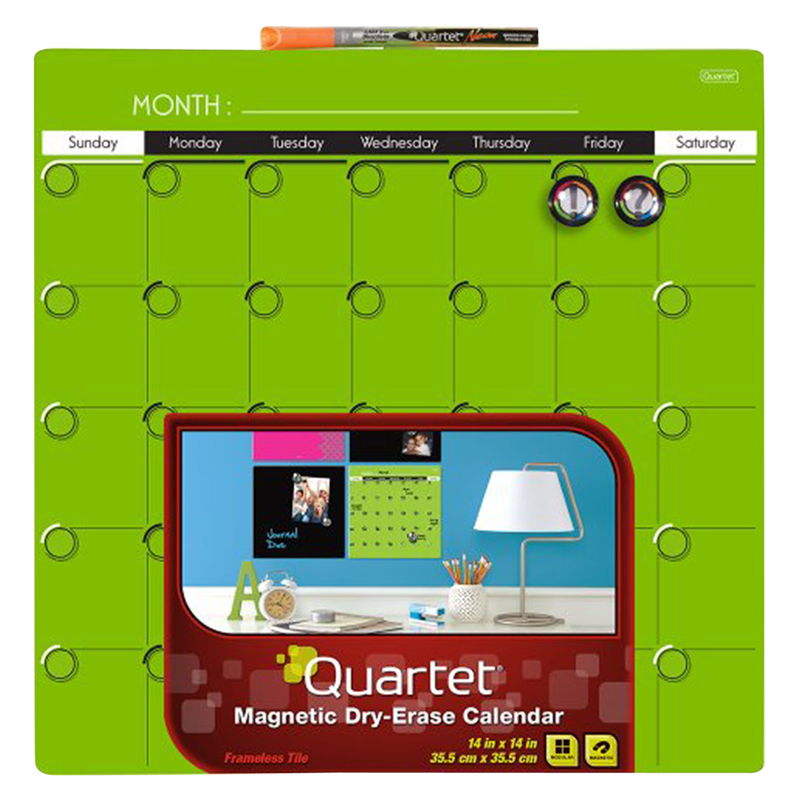 Quartet 14x14 Calendar Board Green