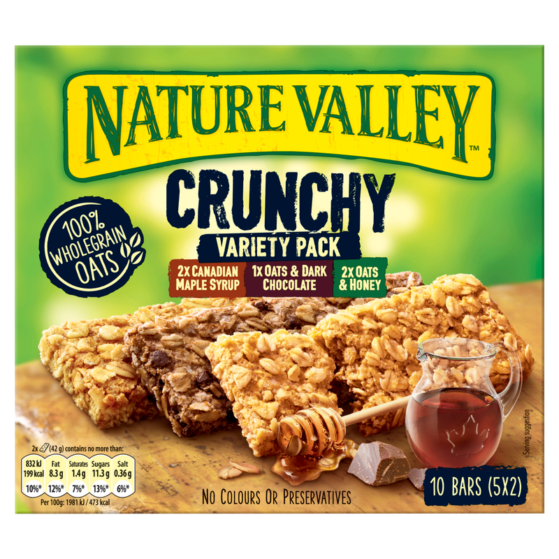 Nature Valley Crunchy Variety Cereal Bar, 5 x 42g