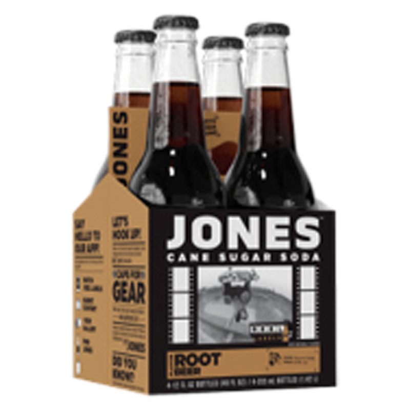 Jones Soda Root Beer 12oz 4pk
