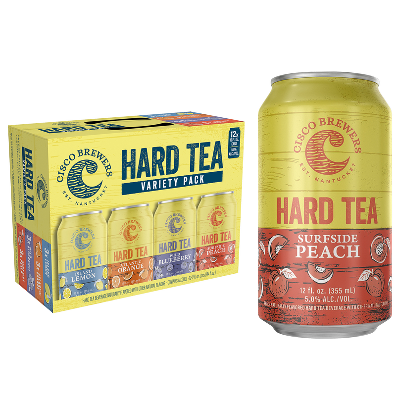 Cisco Brewers Hard Tea Variety Pack 12pk 12oz Can 5.0% ABV