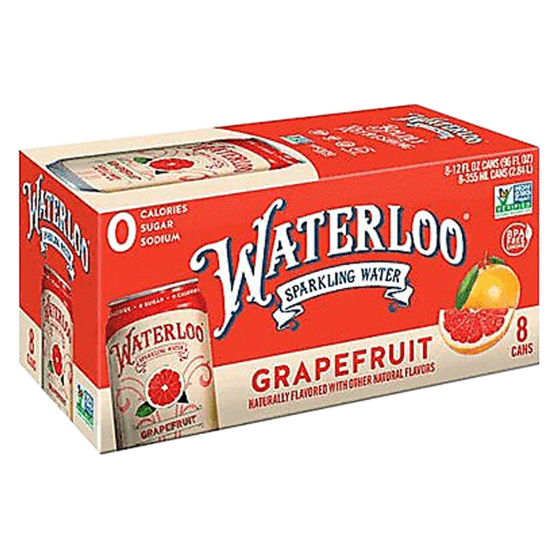 Waterloo Grapefruit Sparkling Water 8pk 12oz