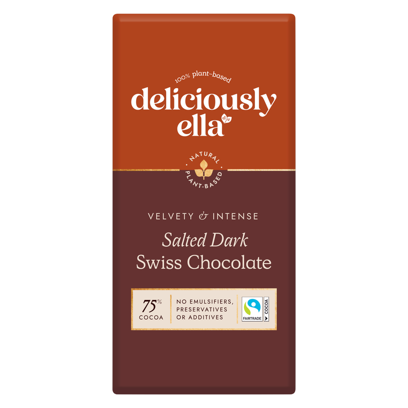 Deliciously Ella Salted Dark Chocolate, 75g