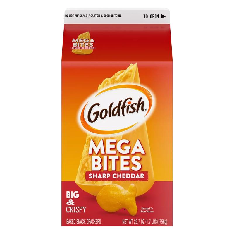 Goldfish Mega Bites Sharp Cheddar 26.7oz