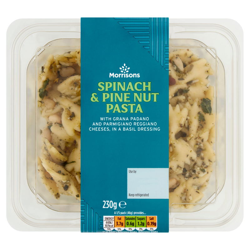 Morrisons Spinach & Pine Nut Pasta, 230g