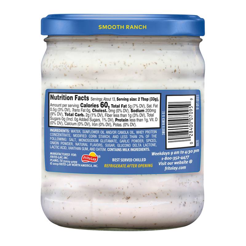 Lay's Smooth Ranch Dip 15oz Grocery fast delivery by App or Online
