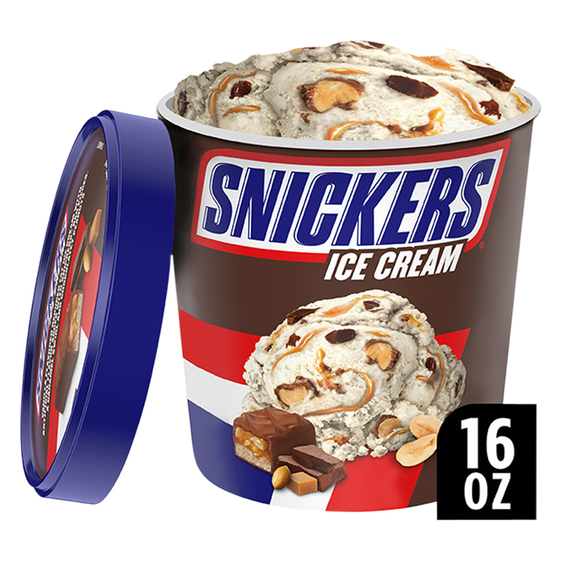 Snickers Vanilla Light Ice Cream with Snickers Bar Pieces Pint