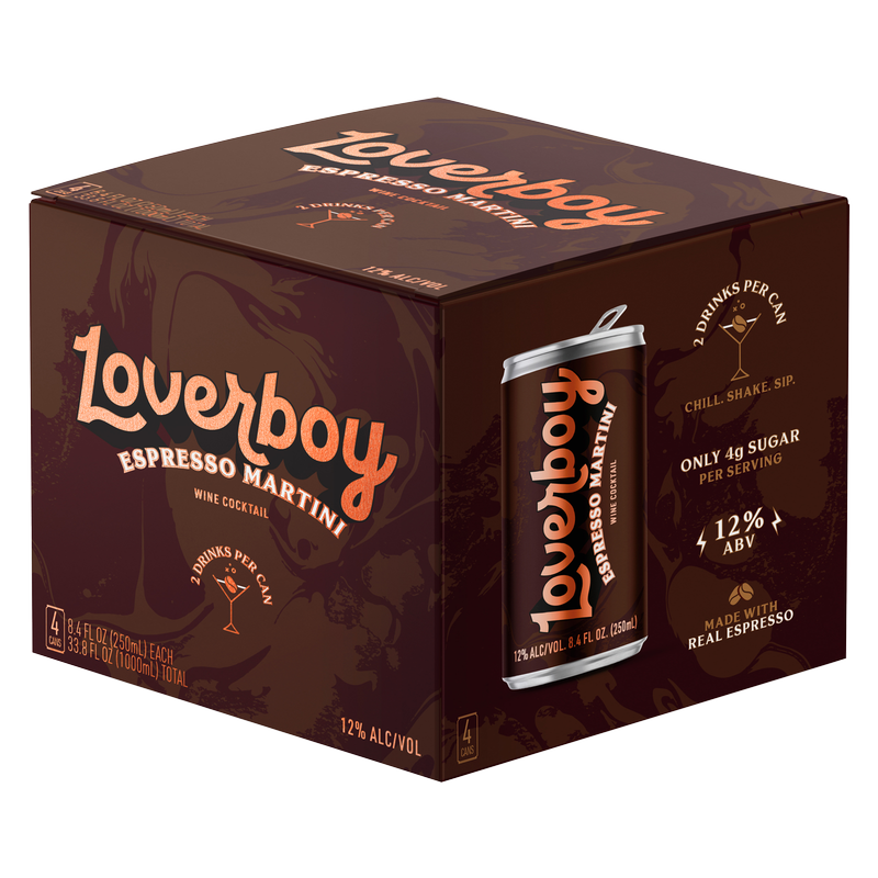 Loverboy Espresso Martini 4pk 250ml Can 12.0 ABV Alcohol fast