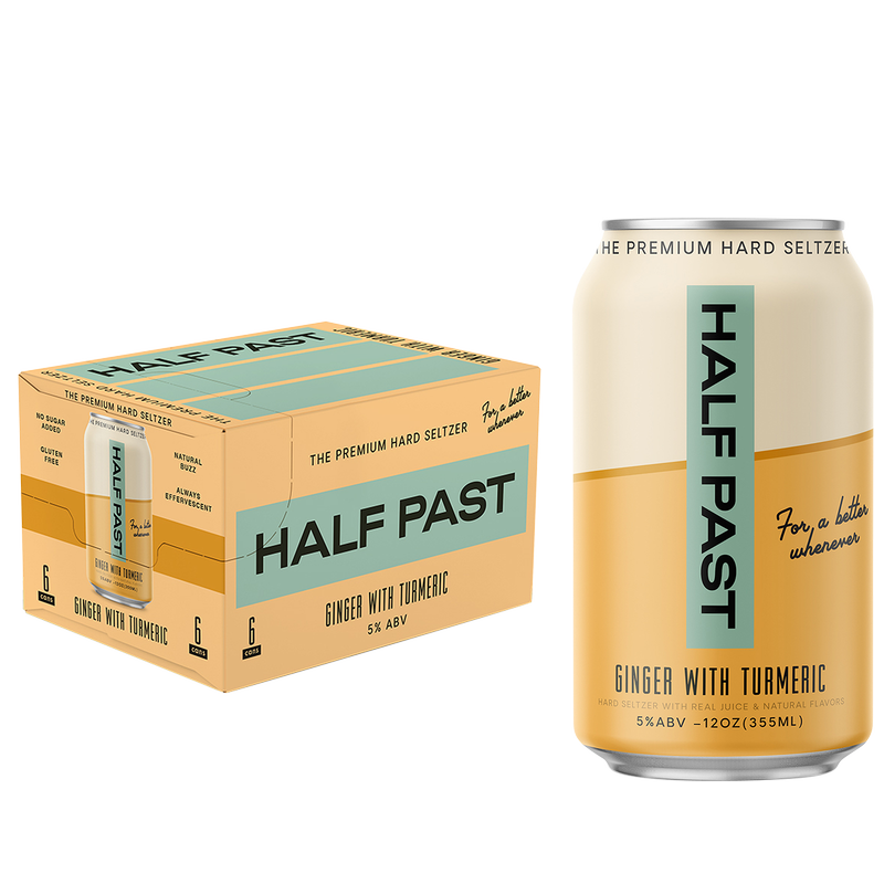 Half Past Ginger with Turmeric Hard Seltzer 6pk 12oz Can 4.5% ABV