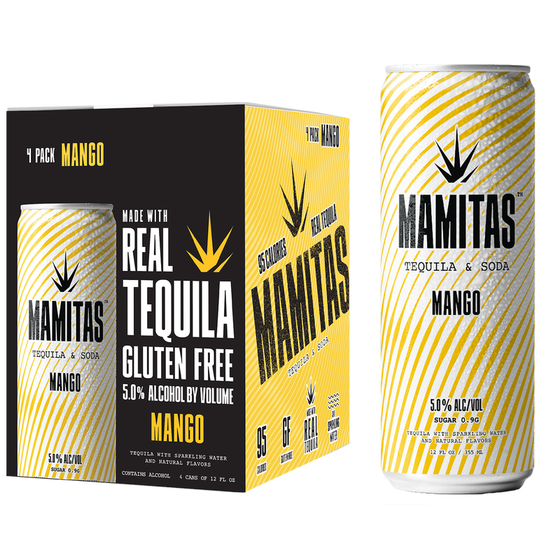 Mamitas Mango Tequila Soda 4pk 12oz Can 5% ABV