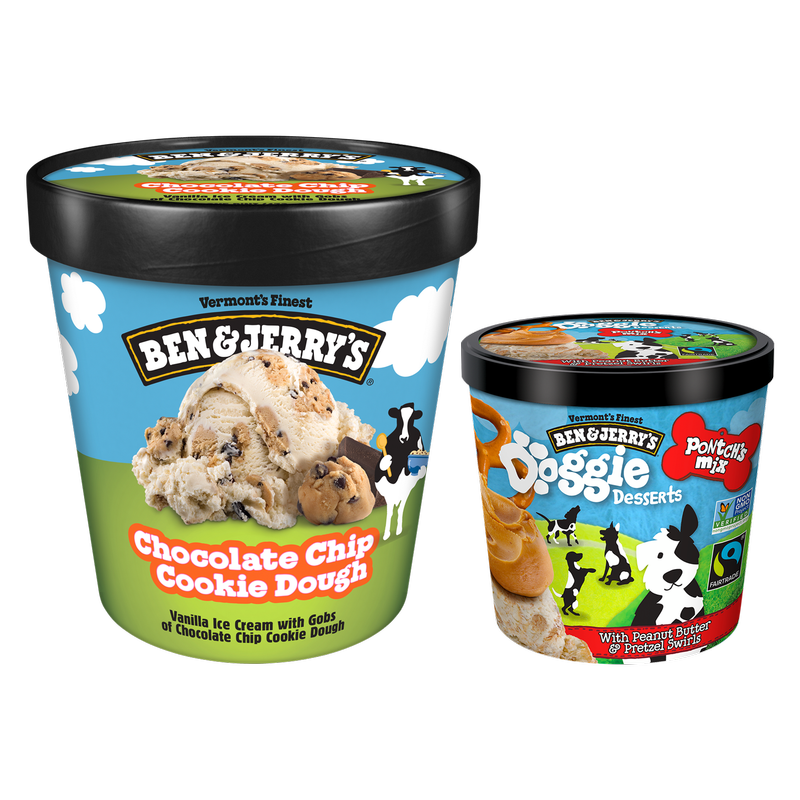 Ben & Jerry's Doggie Desserts Peanut Butter & Pretzel + Chocolate Chip