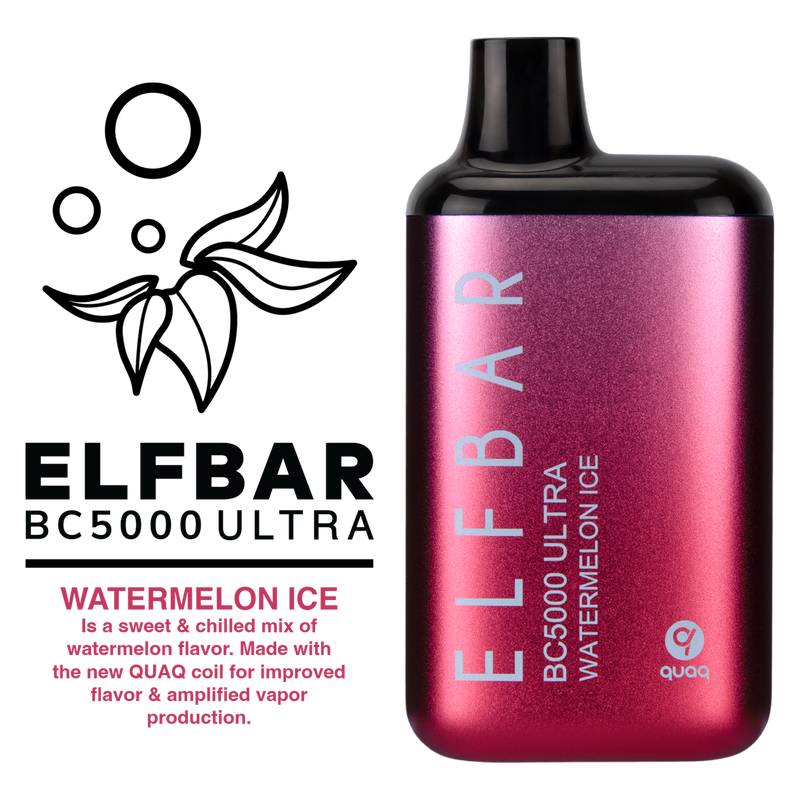 Elf Bar Ultra Watermelon Ice Disposable Vape 1ct Smoke Shop fast