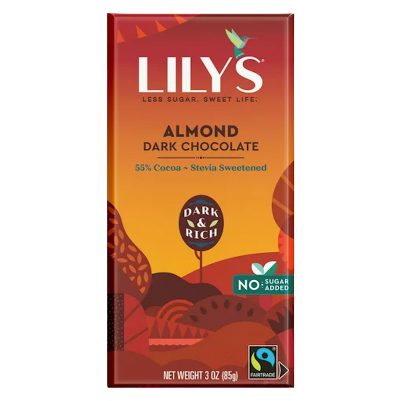 Lily's Milk Chocolate Salted Almond Bar 3oz Snacks fast delivery by