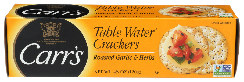 Carr's Table Water Crackers W/Garlic 4.25oz