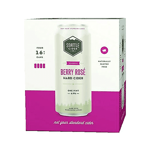 Seattle Cider Berry Rose 4pk 16oz Can